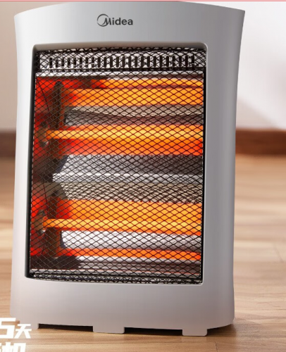 美的（Midea）小太陽取暖器家用節(jié)能電暖器臺式電熱器暖氣機辦公室烤火爐暖腳器暗光防燙遠紅外電暖氣 鈦鋼灰【HPW08D] 臺式