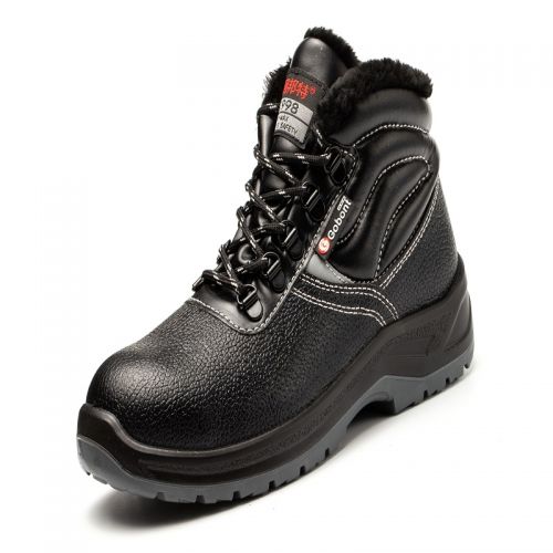 固邦特1723-3二層壓花牛皮+三明治網(wǎng)布四季款安全鞋