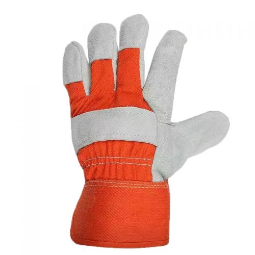 斗刀俠DD-1051頭層牛皮防水防油耐磨作業(yè)棉手套（雙）